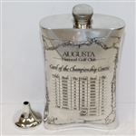 Augusta National Golf Club English Pewter Golf Flask - with Funnel - Good Condition