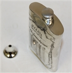 Augusta National Golf Club English Pewter Golf Flask - with Funnel - Good Condition