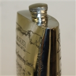 Augusta National Golf Club English Pewter Golf Flask - with Funnel - Good Condition