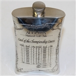 Augusta National Golf Club English Pewter Golf Flask - with Funnel - Good Condition
