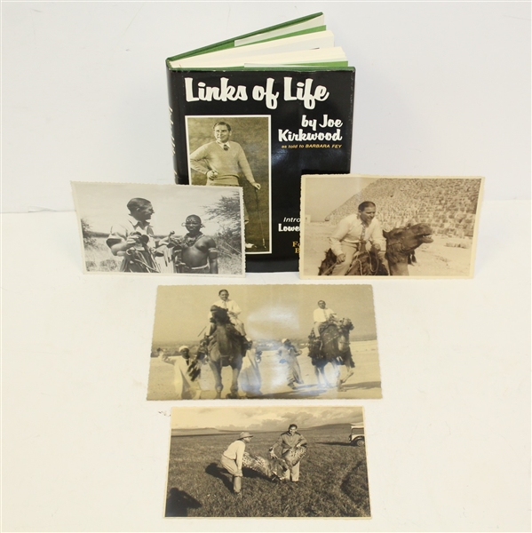 Links of Life Joe Kirkwood Signed by Author Barbara Fey with 4 Original Photos JSA ALOA