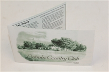 Latrobe Country Club Scorecard Listing Arnold Palmer as President