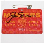 Jack Nicklaus Signed 1972 Masters Series Badge #5618 JSA ALOA