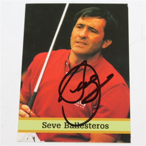Seve Ballesteros Signed Fax Pax Golf Card No. 2 JSA ALOA
