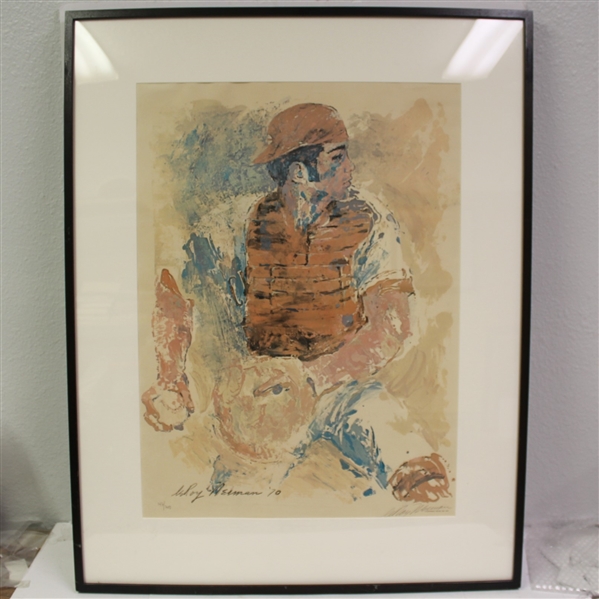 LeRoy Neiman Signed 1970 Johnny Bench Ltd Ed #147/200 - Framed JSA ALOA