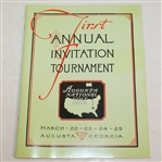 1934 Augusta Invitational Masters Tournament Reproduction Program