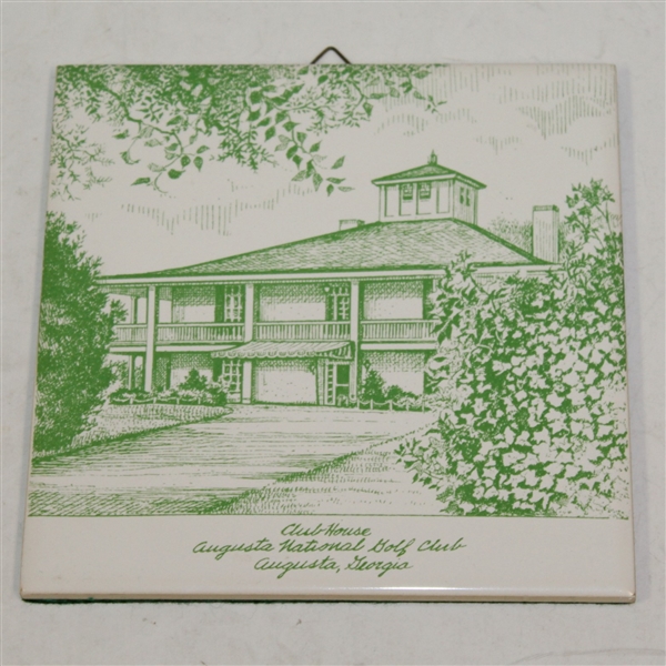 Augusta National Golf Club Clubhouse Green & White Hot Plate