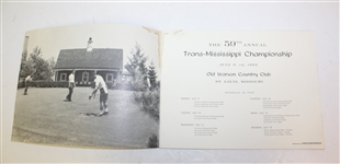1962 Trans-Mississippi Golf Association at Old Warson CC Program - 59th Championship - Roth Collection