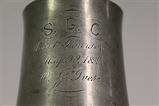 1899 S.G.C. Mixed Foursome Pewter Tankard Trophy - O.J. Ives - May 30th - Roth Collection