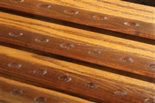 Wood Golf Rack for 100 Golf Balls with a Wood/Glass Door & Locking Latch