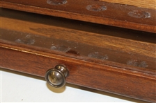 Wood Golf Rack for 100 Golf Balls with a Wood/Glass Door & Locking Latch