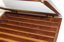 Wood Golf Rack for 100 Golf Balls with a Wood/Glass Door & Locking Latch