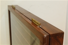 Wood Golf Rack for 100 Golf Balls with a Wood/Glass Door & Locking Latch