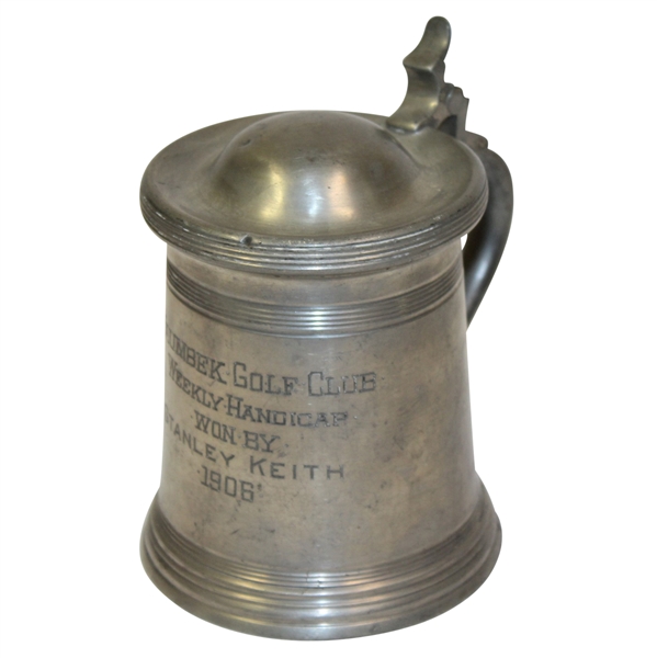 1906 Waumbek Golf Club Weekly Handicap Trophy Stein - Won By Stanley Keith - Roth Collection