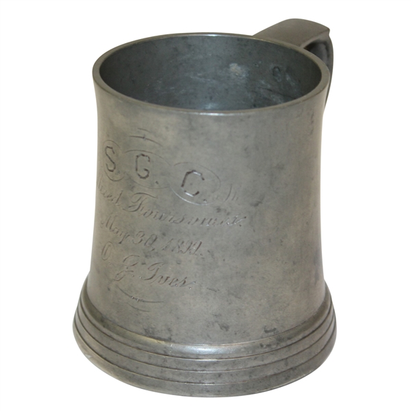 1899 S.G.C. Mixed Foursome Pewter Tankard Trophy - O.J. Ives - May 30th - Roth Collection