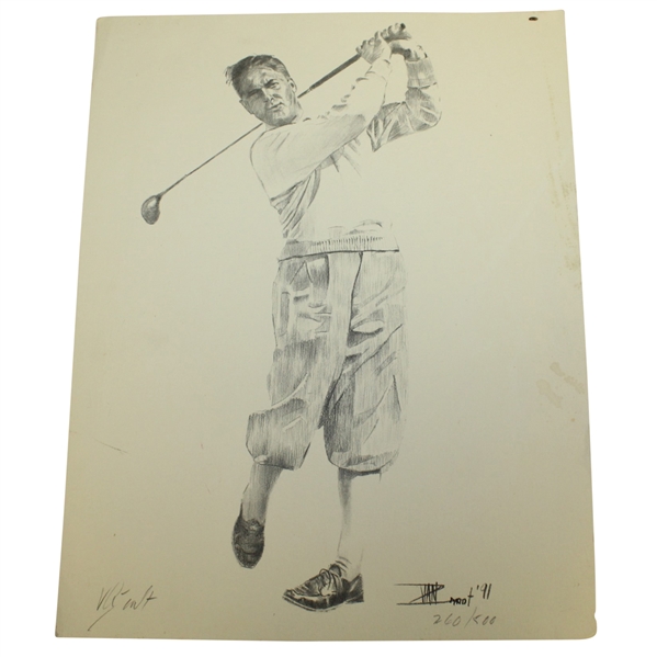 Bobby Jones Ltd Ed #260/500 Van Zandt Signed Drawing JSA ALOA