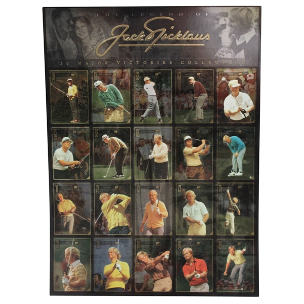 The Legend of Jack Nicklaus Uncut Sheet of 20 Major Wins Golf Cards