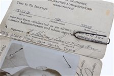 Ben Hogan Personal Airman Identification Card - Full Name Signature, Photo/Fingerprints JSA ALOA