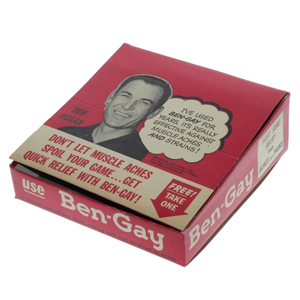 Ben Hogan Personal Original 1950s Ben-Gay Point of Sale Advertising Display Box