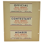 1942 Hale America National Open Golf Tournament Member, Contestant, & Official Parking Passes - McMahon Collection