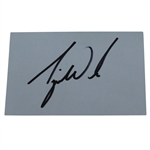 Tiger Woods Signed Index Card JSA Full Letter #Z25378