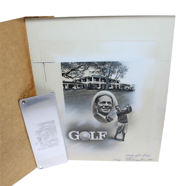 Bobby Jones Production Art & Engraving Plate - Augusta National Clubhouse Seldom Seen