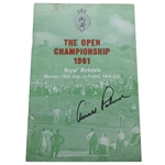 Arnold Palmer Signed 1961 Open Championship at Royal Birkdale Program JSA ALOA