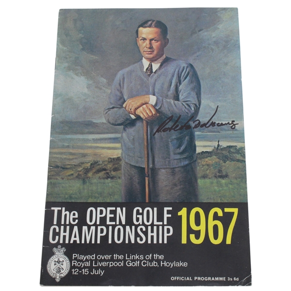 Roberto de Vicenzo Signed 1967 Open Championship at Royal Liverpool Program JSA ALOA