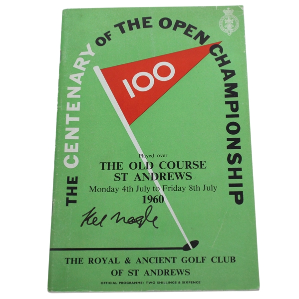Kel Nagle Signed 1960 Open Championship at St. Andrews Program JSA ALOA
