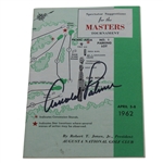 Arnold Palmer Signed 1962 Masters Tournament Spectator Guide JSA ALOA