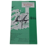 Gary Player Signed 1974 Masters Tournament Spectator Guide JSA ALOA