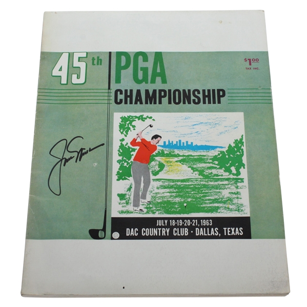 Jack Nicklaus Signed 1963 PGA Championship at DAC Country Club Program JSA ALOA