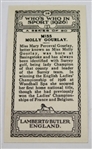 1926 Miss Molly Gourlay Lambert & Butler Rookie Golf Card #38 - England