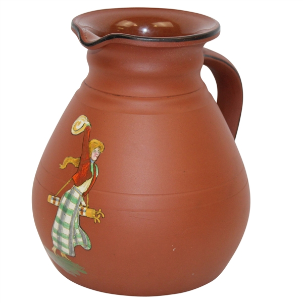 Wedgwood Terracotta Pitcher - Female Golfer - R. Wayne Perkins Collection