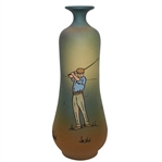 Weller Dickensware Vase- Male Golfer - R. Wayne Perkins Collection