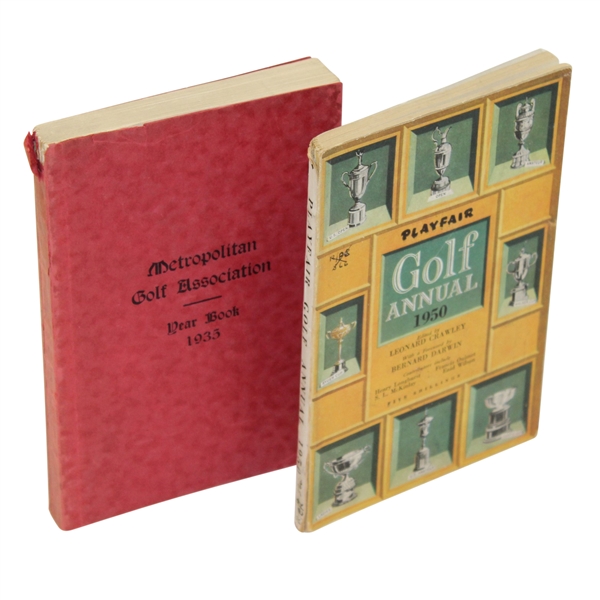 1935 Metropolitan Golf Association Year Book & 1950 Playfair Golf Annual - Robert Sommers Collection