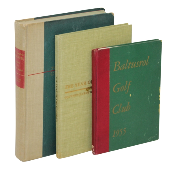 3 Books with Robert Sommers Book Plates - Baltusrol, Year of the Diamond, & The Complete Golfer - Robert Sommers Collection