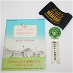 1968 Womens US Open Championship at Moselem Program, Arm Band, & Co-Chairman Badge