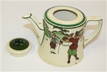 Royal Doulton Golf Themed Tea Pot - Circa 1915 - R. Wayne Perkins Collection