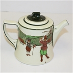 Royal Doulton Golf Themed Tea Pot - Circa 1915 - R. Wayne Perkins Collection