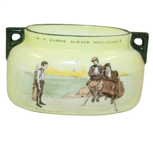 Royal Doulton Gibson Golf Vase Is a Caddie Always Necessary? - R. Wayne Perkins Collection