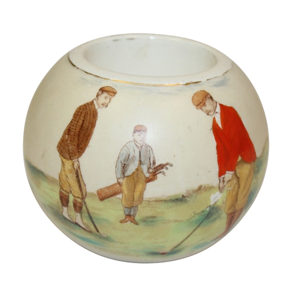 Wiltshaw & Robinson Carlton Ware Golf Themed Match Holder - R. Wayne Perkins Collection