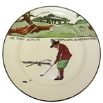 Royal Doulton Golf Plate He that Always Complains is Never Pitied - R. Wayne Perkins Collection