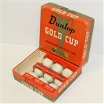 Al Besselink Golf Ball Box, Dunlop Box with 3 Sleeves, Tony Lema Sleeve, & Two Dunlop Golf Balls