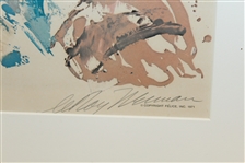 LeRoy Neiman Signed 1970 Johnny Bench Ltd Ed #147/200 - Framed JSA ALOA