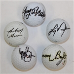 Lot of Five Signed Golf Balls - Bolt, Green, Brewer, Nelson, & Brooks JSA ALOA