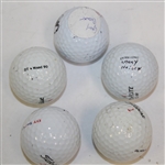 Lot of Five Signed Golf Balls - Bolt, Green, Brewer, Nelson, & Brooks JSA ALOA