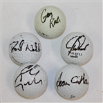 Lot of Five Signed Golf Balls - Campbell, Durant, Koch, OHair, & Nobilo JSA ALOA