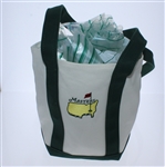 Masters Tote Bag, Tees, Balls, and Assorted Plastic Bags
