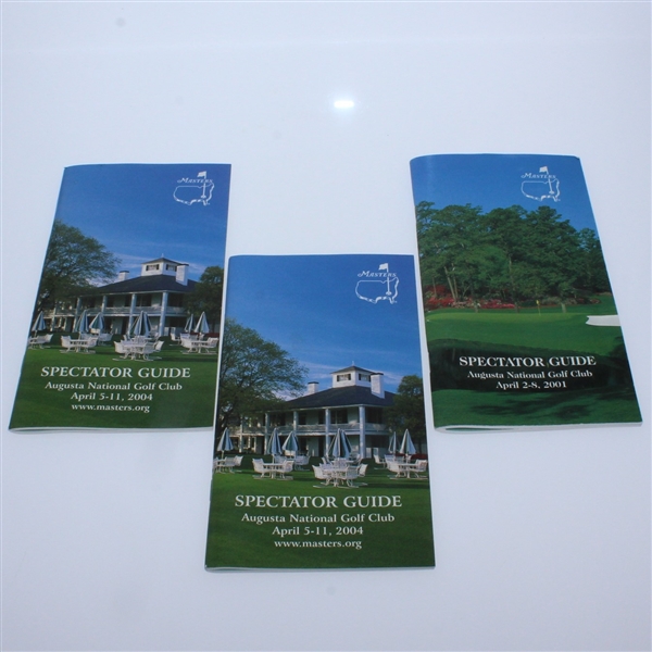 Three Masters Spectators Guides - 2001, 2004(x2)